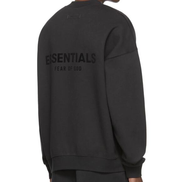ESSENTIALS Fear of God Other - Fear of God Essentials Crewneck Sweatshirt Black Oversized L Logo